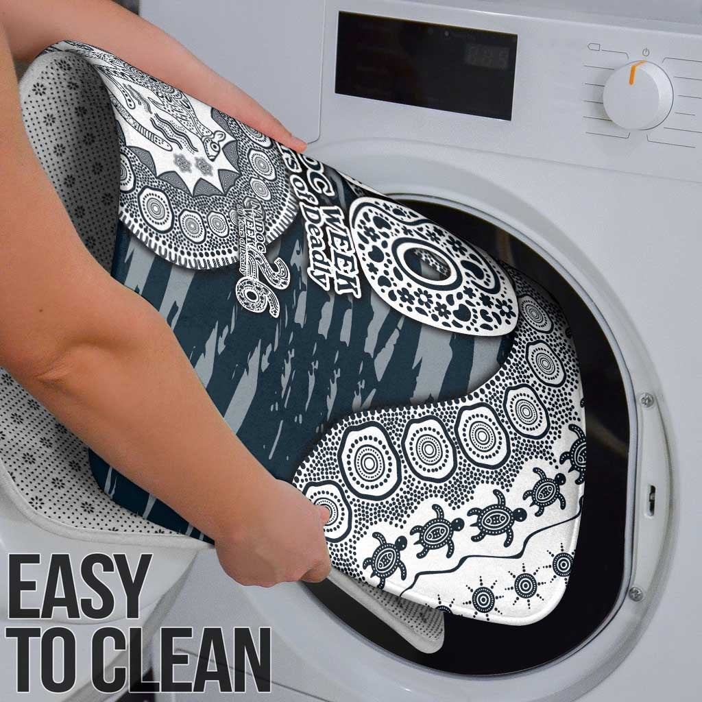 Carlton Blues NAIDOC Week 2026 Bathroom Set Australian Aboriginal Dot Art Dreamtime Pattern Style