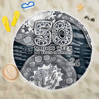 Carlton Blues NAIDOC Week 2026 Beach Blanket Australian Aboriginal Dot Art Dreamtime Pattern Style