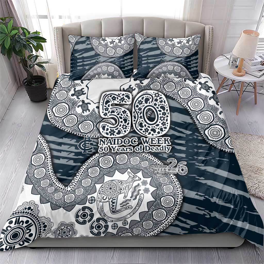 Carlton Blues NAIDOC Week 2026 Bedding Set Australian Aboriginal Dot Art Dreamtime Pattern Style