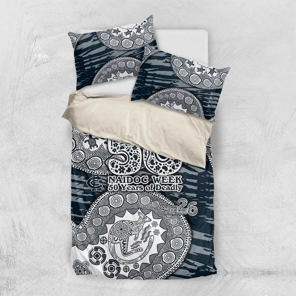 Carlton Blues NAIDOC Week 2026 Bedding Set Australian Aboriginal Dot Art Dreamtime Pattern Style