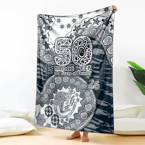 Carlton Blues NAIDOC Week 2026 Blanket Australian Aboriginal Dot Art Dreamtime Pattern Style