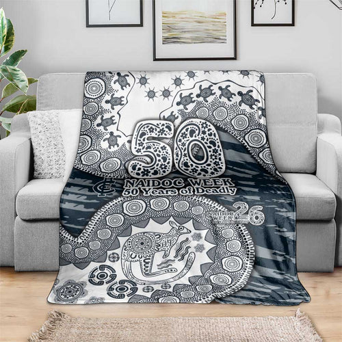 Carlton Blues NAIDOC Week 2026 Blanket Australian Aboriginal Dot Art Dreamtime Pattern Style