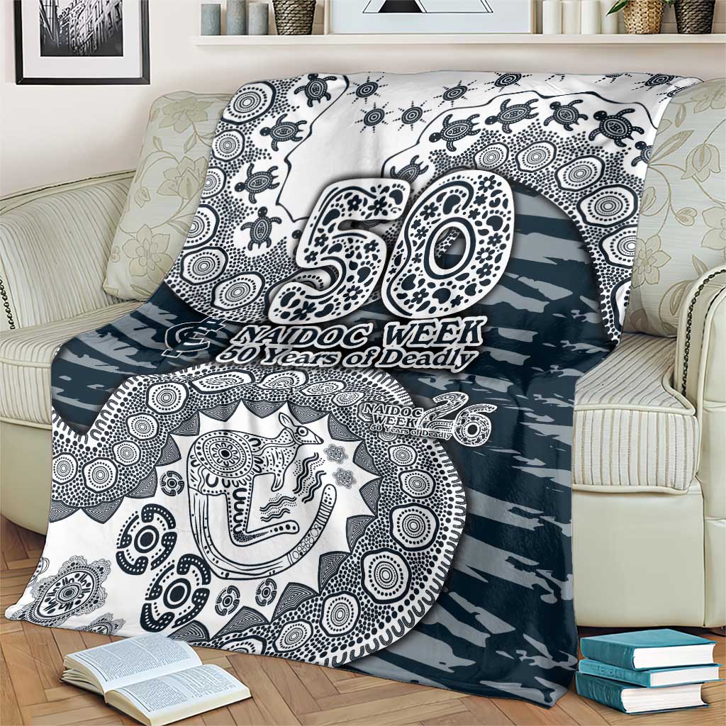 Carlton Blues NAIDOC Week 2026 Blanket Australian Aboriginal Dot Art Dreamtime Pattern Style