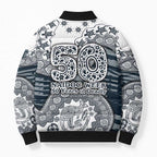 Carlton Blues NAIDOC Week 2026 Bomber Puffer Jacket Australian Aboriginal Dot Art Dreamtime Pattern Style