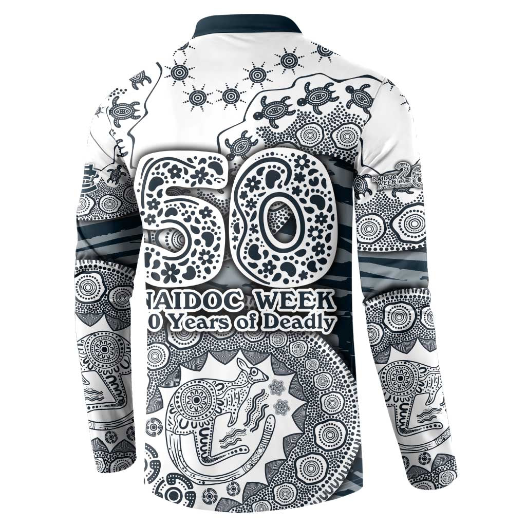 Carlton Blues NAIDOC Week 2026 Button Sweatshirt Australian Aboriginal Dot Art Dreamtime Pattern Style