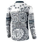Carlton Blues NAIDOC Week 2026 Button Sweatshirt Australian Aboriginal Dot Art Dreamtime Pattern Style