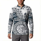 Carlton Blues NAIDOC Week 2026 Button Sweatshirt Australian Aboriginal Dot Art Dreamtime Pattern Style