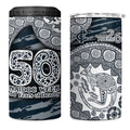Carlton Blues NAIDOC Week 2026 4 in 1 Can Cooler Tumbler Australian Aboriginal Dot Art Dreamtime Pattern Style