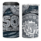 Carlton Blues NAIDOC Week 2026 4 in 1 Can Cooler Tumbler Australian Aboriginal Dot Art Dreamtime Pattern Style