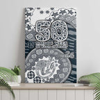 Carlton Blues NAIDOC Week 2026 Canvas Wall Art Australian Aboriginal Dot Art Dreamtime Pattern Style