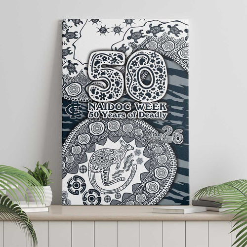 Carlton Blues NAIDOC Week 2026 Canvas Wall Art Australian Aboriginal Dot Art Dreamtime Pattern Style