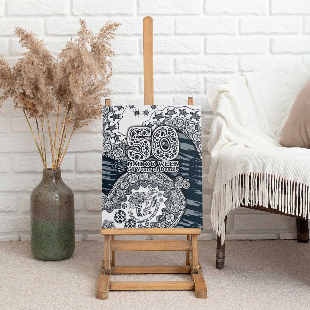 Carlton Blues NAIDOC Week 2026 Canvas Wall Art Australian Aboriginal Dot Art Dreamtime Pattern Style