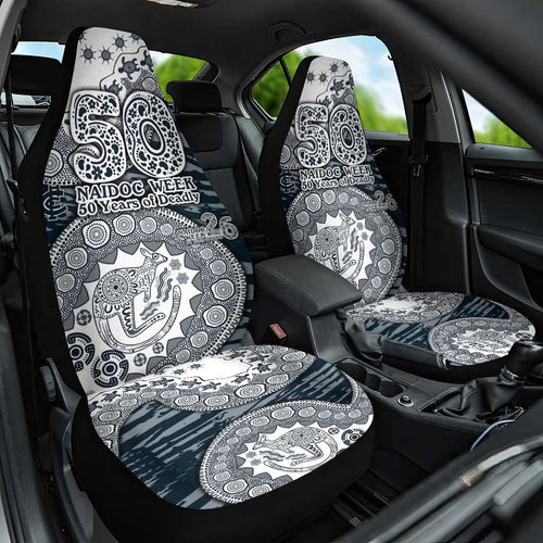 Carlton Blues NAIDOC Week 2026 Car Seat Cover Australian Aboriginal Dot Art Dreamtime Pattern Style