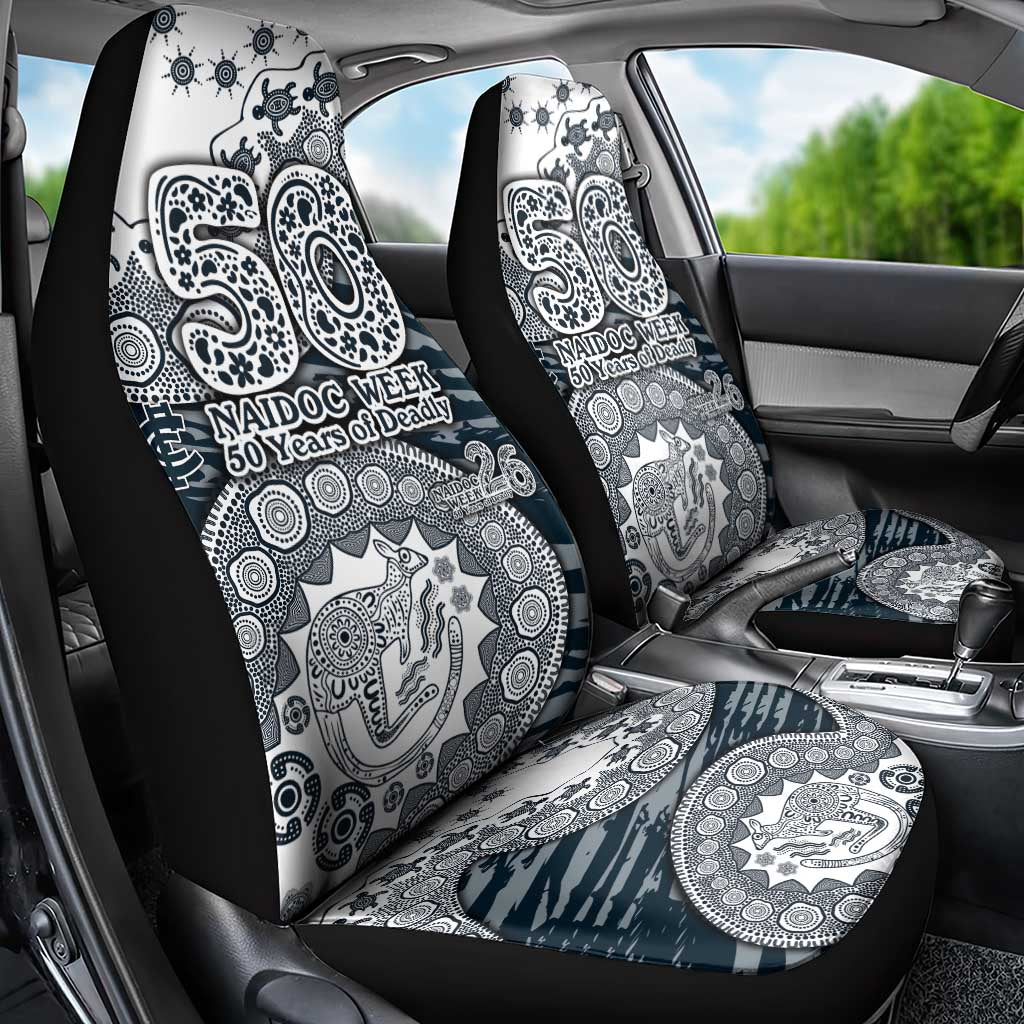 Carlton Blues NAIDOC Week 2026 Car Seat Cover Australian Aboriginal Dot Art Dreamtime Pattern Style