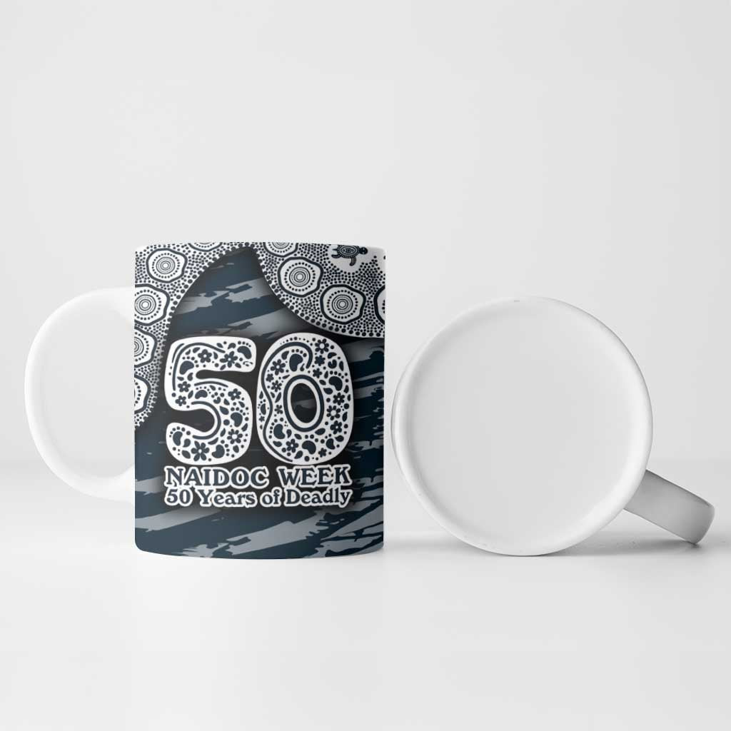 Carlton Blues NAIDOC Week 2026 Ceramic Mug Australian Aboriginal Dot Art Dreamtime Pattern Style