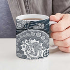 Carlton Blues NAIDOC Week 2026 Ceramic Mug Australian Aboriginal Dot Art Dreamtime Pattern Style