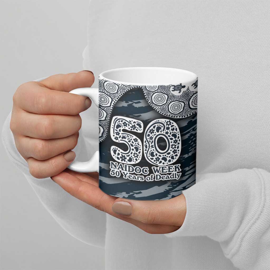 Carlton Blues NAIDOC Week 2026 Ceramic Mug Australian Aboriginal Dot Art Dreamtime Pattern Style