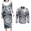 Carlton Blues NAIDOC Week 2026 Couples Matching Long Sleeve Bodycon Dress and Long Sleeve Button Shirt Australian Aboriginal Dot Art Dreamtime Pattern Style