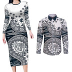 Carlton Blues NAIDOC Week 2026 Couples Matching Long Sleeve Bodycon Dress and Long Sleeve Button Shirt Australian Aboriginal Dot Art Dreamtime Pattern Style