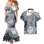 Carlton Blues NAIDOC Week 2026 Couples Matching Mermaid Dress and Hawaiian Shirt Australian Aboriginal Dot Art Dreamtime Pattern Style