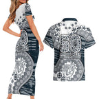 Carlton Blues NAIDOC Week 2026 Couples Matching Short Sleeve Bodycon Dress and Hawaiian Shirt Australian Aboriginal Dot Art Dreamtime Pattern Style