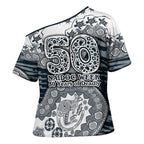 Carlton Blues NAIDOC Week 2026 Cross Shoulder Shirt Australian Aboriginal Dot Art Dreamtime Pattern Style