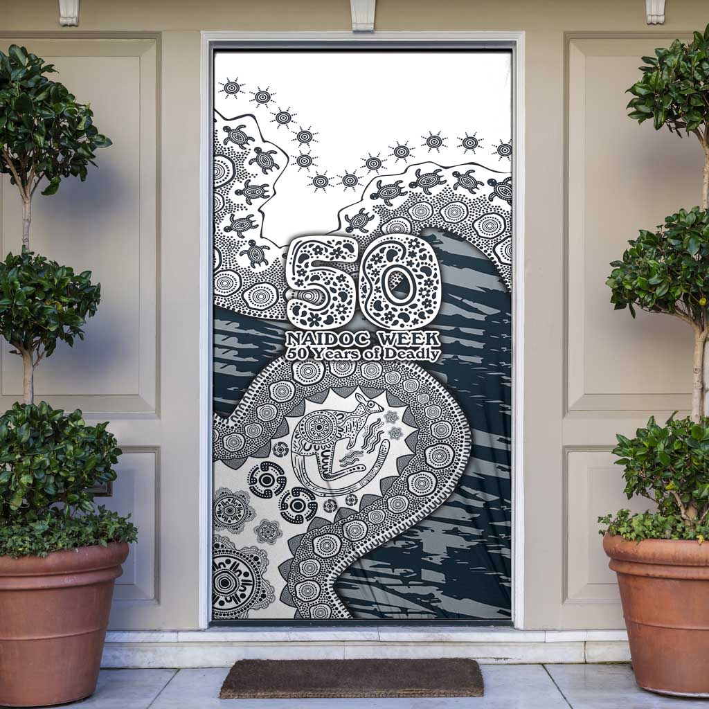 Carlton Blues NAIDOC Week 2026 Door Cover Australian Aboriginal Dot Art Dreamtime Pattern Style