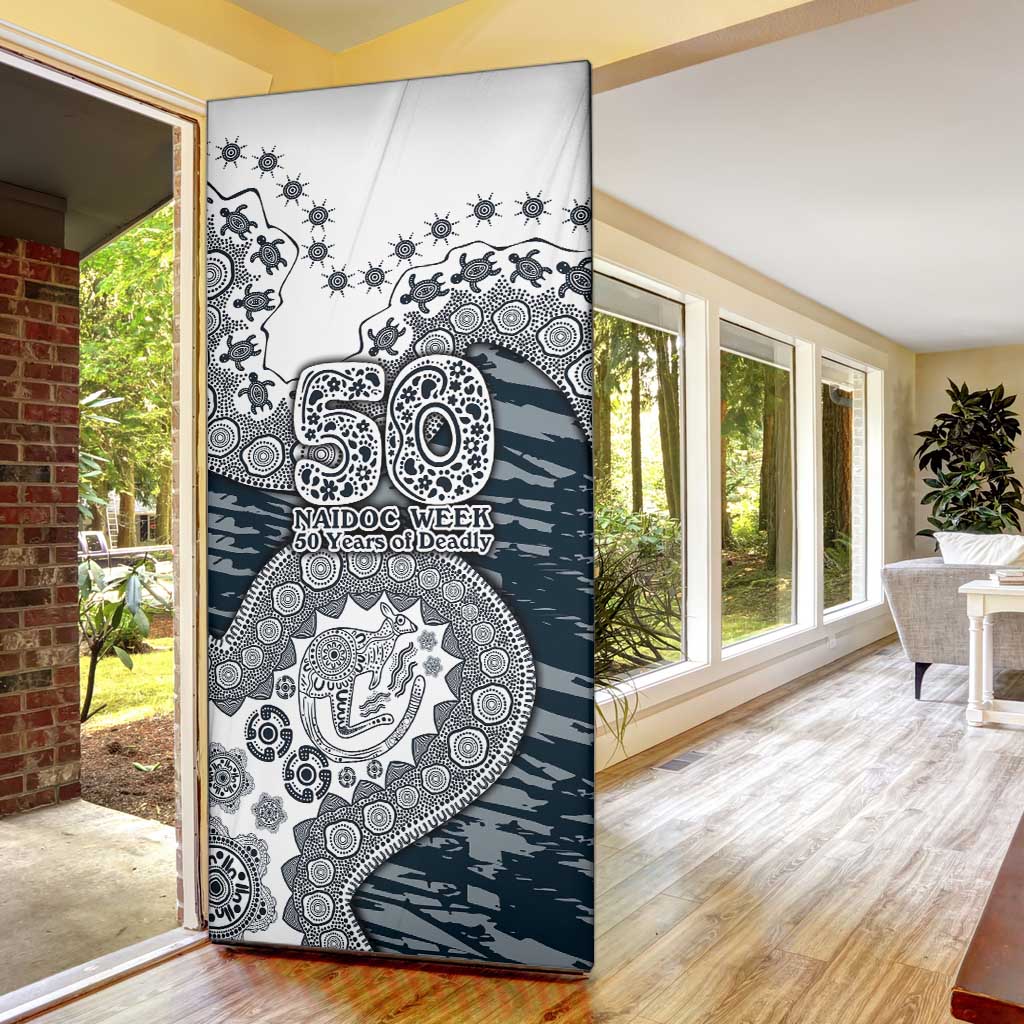 Carlton Blues NAIDOC Week 2026 Door Cover Australian Aboriginal Dot Art Dreamtime Pattern Style