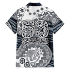 Carlton Blues NAIDOC Week 2026 Family Matching Mermaid Dress and Hawaiian Shirt Australian Aboriginal Dot Art Dreamtime Pattern Style