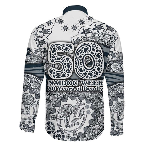 Carlton Blues NAIDOC Week 2026 Family Matching Mermaid Dress and Hawaiian Shirt Australian Aboriginal Dot Art Dreamtime Pattern Style