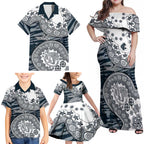 Carlton Blues NAIDOC Week 2026 Family Matching Off Shoulder Maxi Dress and Hawaiian Shirt Australian Aboriginal Dot Art Dreamtime Pattern Style