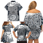 Carlton Blues NAIDOC Week 2026 Family Matching Off Shoulder Short Dress and Hawaiian Shirt Australian Aboriginal Dot Art Dreamtime Pattern Style