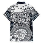 Carlton Blues NAIDOC Week 2026 Family Matching Puletasi and Hawaiian Shirt Australian Aboriginal Dot Art Dreamtime Pattern Style