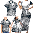 Carlton Blues NAIDOC Week 2026 Family Matching Short Sleeve Bodycon Dress and Hawaiian Shirt Australian Aboriginal Dot Art Dreamtime Pattern Style