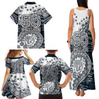 Carlton Blues NAIDOC Week 2026 Family Matching Tank Maxi Dress and Hawaiian Shirt Australian Aboriginal Dot Art Dreamtime Pattern Style