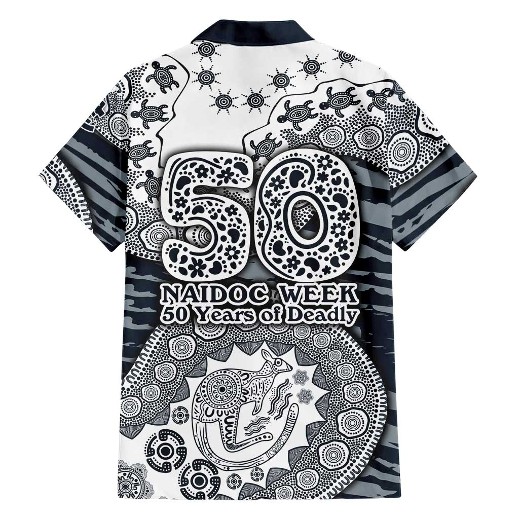 Carlton Blues NAIDOC Week 2026 Family Matching Tank Maxi Dress and Hawaiian Shirt Australian Aboriginal Dot Art Dreamtime Pattern Style