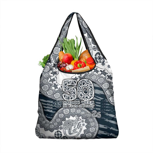 Carlton Blues NAIDOC Week 2026 Grocery Bag Australian Aboriginal Dot Art Dreamtime Pattern Style