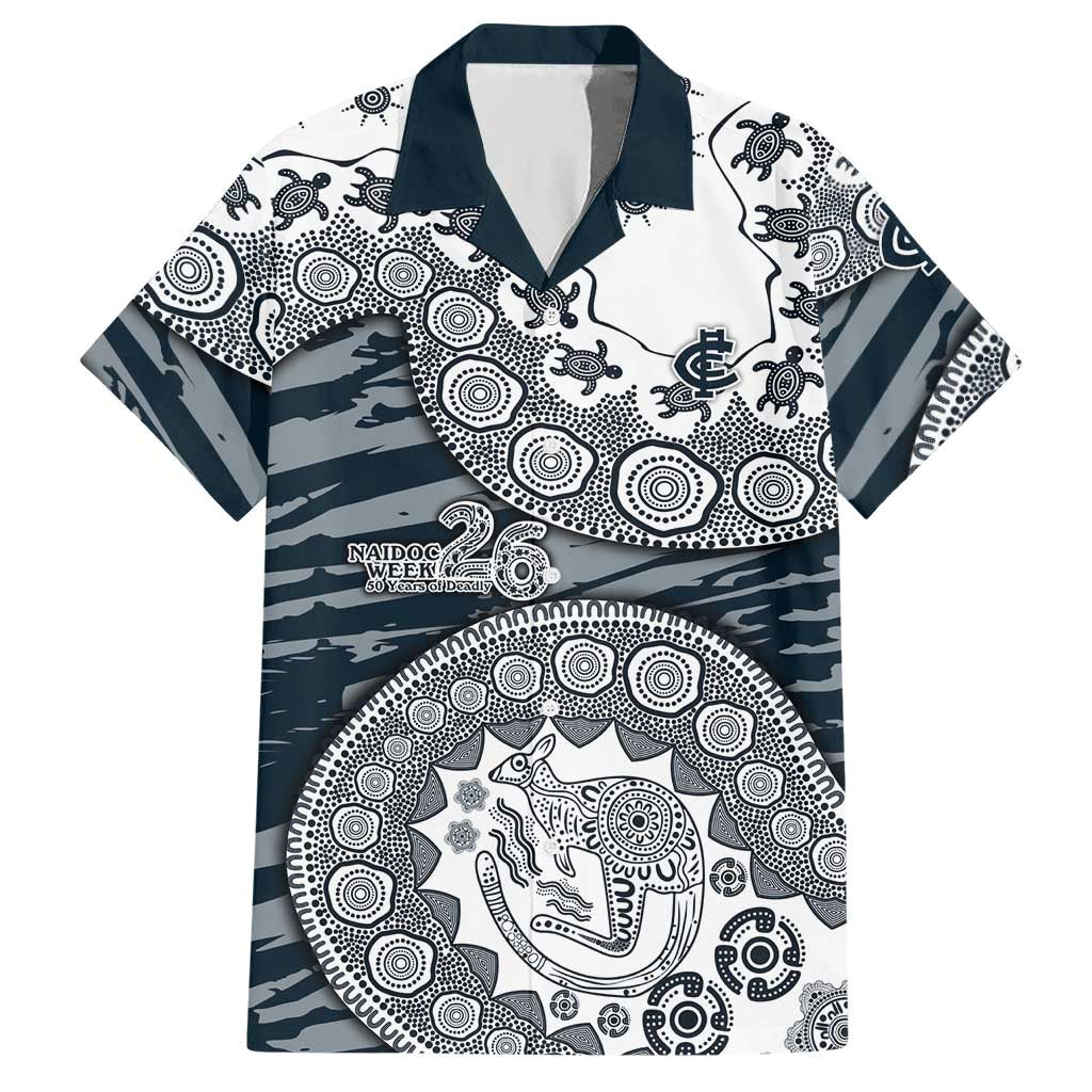 Carlton Blues NAIDOC Week 2026 Hawaiian Shirt Australian Aboriginal Dot Art Dreamtime Pattern Style