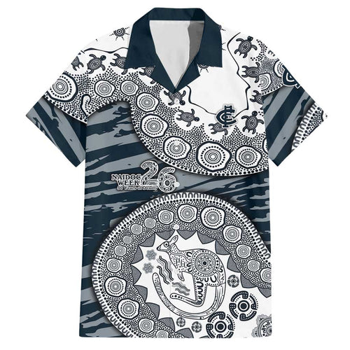 Carlton Blues NAIDOC Week 2026 Hawaiian Shirt Australian Aboriginal Dot Art Dreamtime Pattern Style