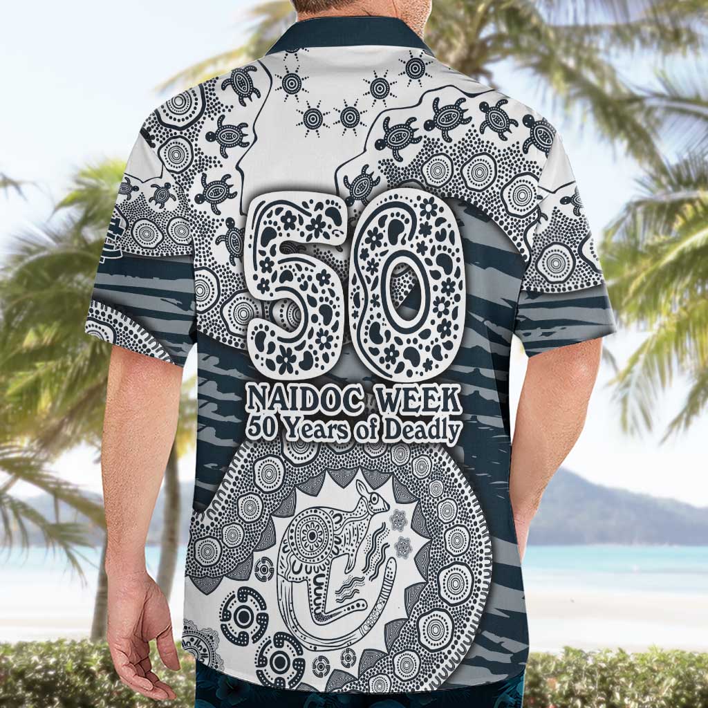 Carlton Blues NAIDOC Week 2026 Hawaiian Shirt Australian Aboriginal Dot Art Dreamtime Pattern Style