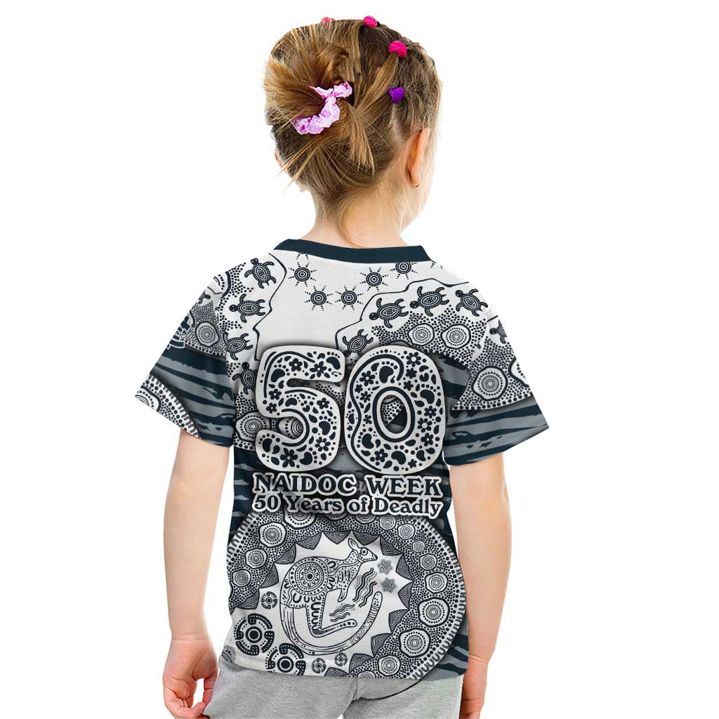 Carlton Blues NAIDOC Week 2026 Kid T Shirt Australian Aboriginal Dot Art Dreamtime Pattern Style