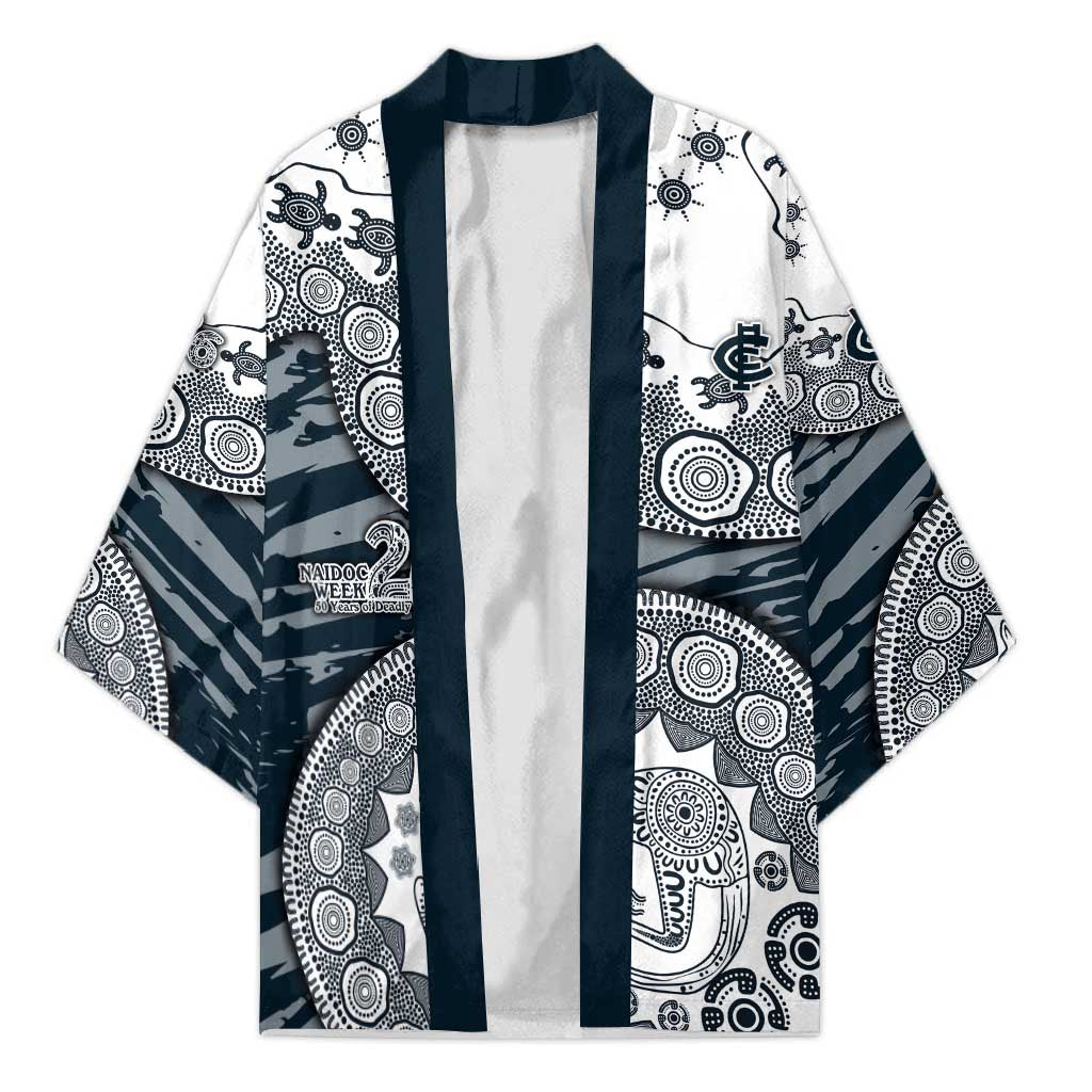 Carlton Blues NAIDOC Week 2026 Kimono Australian Aboriginal Dot Art Dreamtime Pattern Style