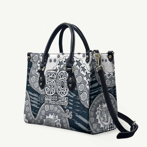 Carlton Blues NAIDOC Week 2026 Leather Bag Australian Aboriginal Dot Art Dreamtime Pattern Style