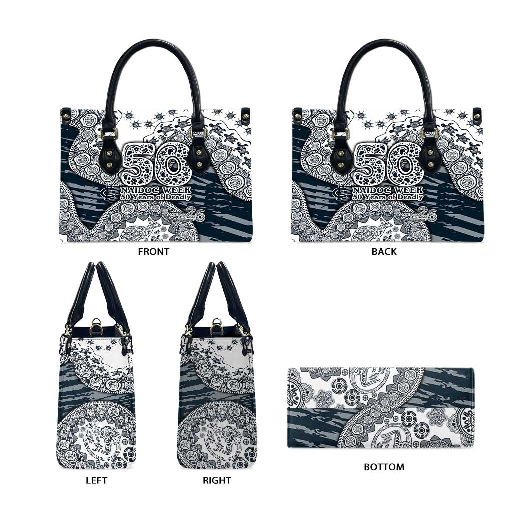Carlton Blues NAIDOC Week 2026 Leather Bag Australian Aboriginal Dot Art Dreamtime Pattern Style