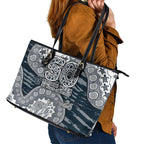 Carlton Blues NAIDOC Week 2026 Leather Tote Bag Australian Aboriginal Dot Art Dreamtime Pattern Style