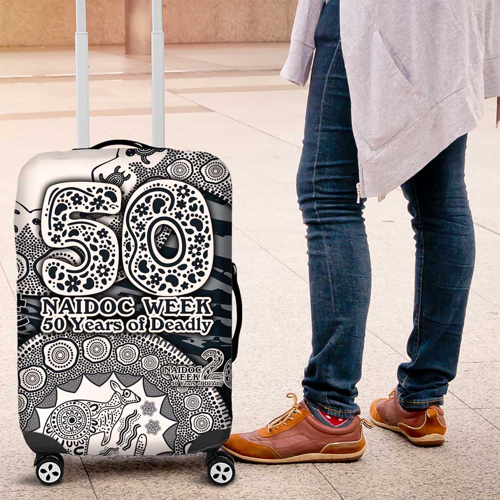 Carlton Blues NAIDOC Week 2026 Luggage Cover Australian Aboriginal Dot Art Dreamtime Pattern Style
