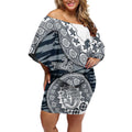Carlton Blues NAIDOC Week 2026 Off Shoulder Short Dress Australian Aboriginal Dot Art Dreamtime Pattern Style