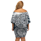Carlton Blues NAIDOC Week 2026 Off Shoulder Short Dress Australian Aboriginal Dot Art Dreamtime Pattern Style