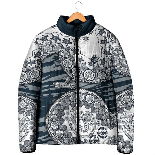 Carlton Blues NAIDOC Week 2026 Padded Jacket Australian Aboriginal Dot Art Dreamtime Pattern Style