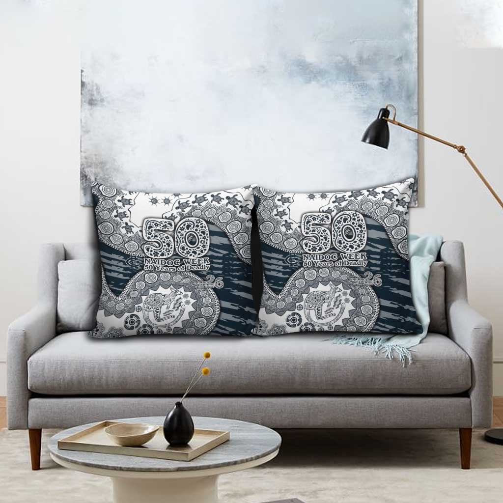 Carlton Blues NAIDOC Week 2026 Pillow Cover Australian Aboriginal Dot Art Dreamtime Pattern Style